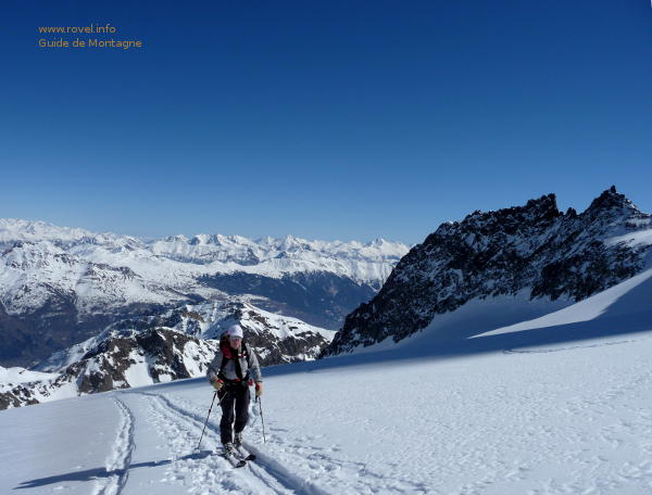 Ski de randonnée sur le glacier du Monêtier