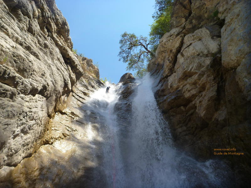 La première cascade du canyon de Pra Reboul
